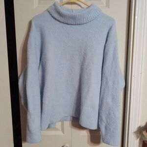 Cozy Sky Blue Turtleneck Sweater
